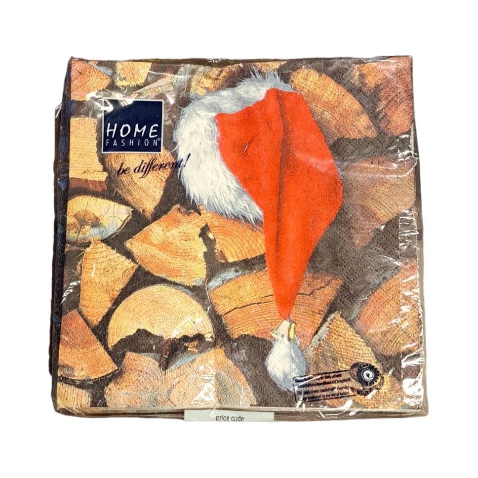 Servietter - Nisselue på Vedkubber