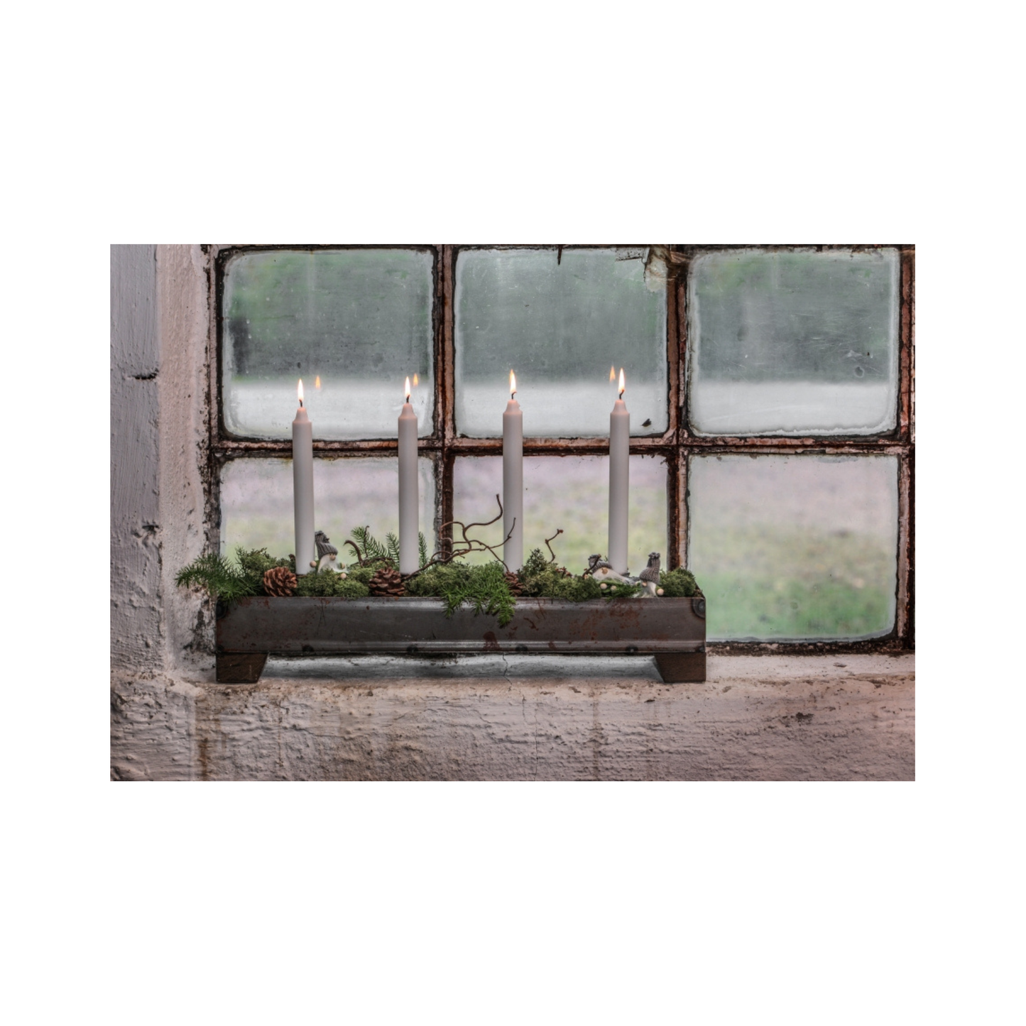 Rustikk lysestake - Kronelys