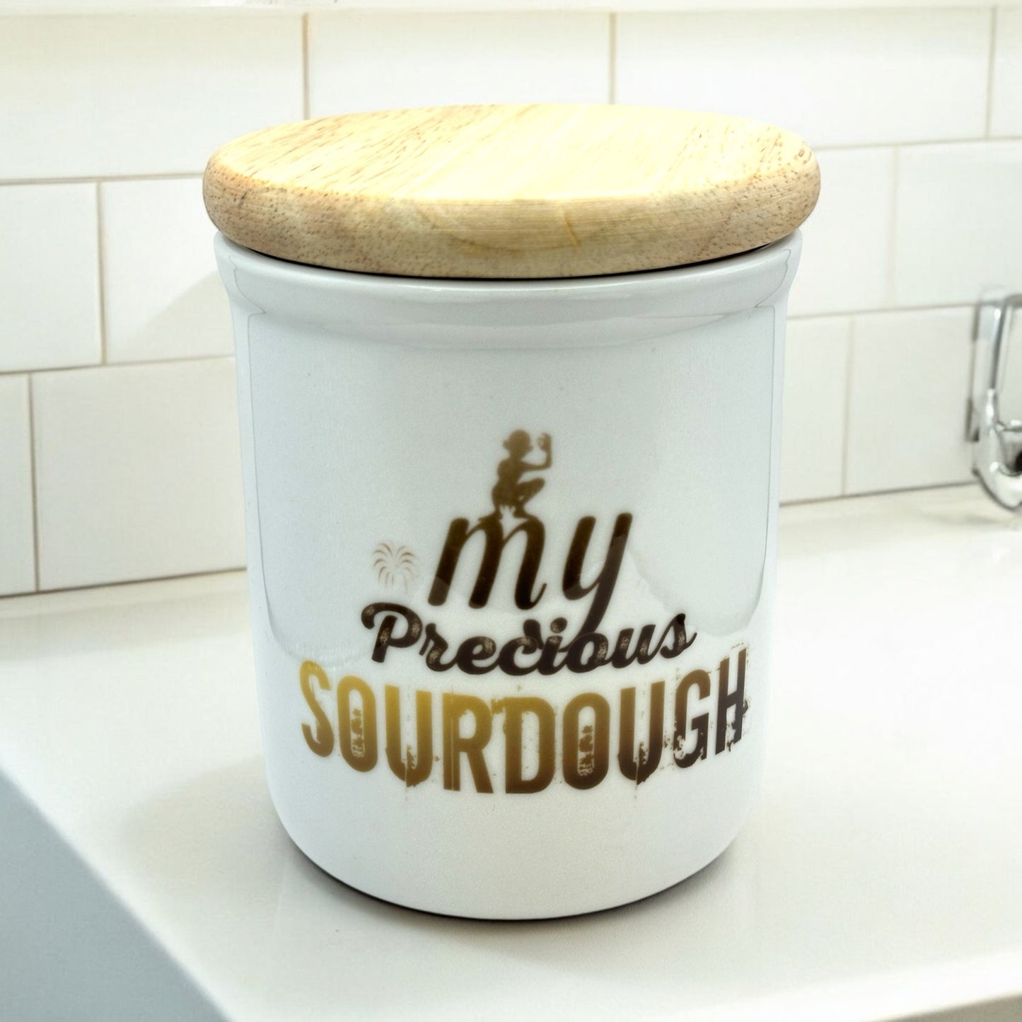 Surdeigskrukke -beholder til surdeigsstarter