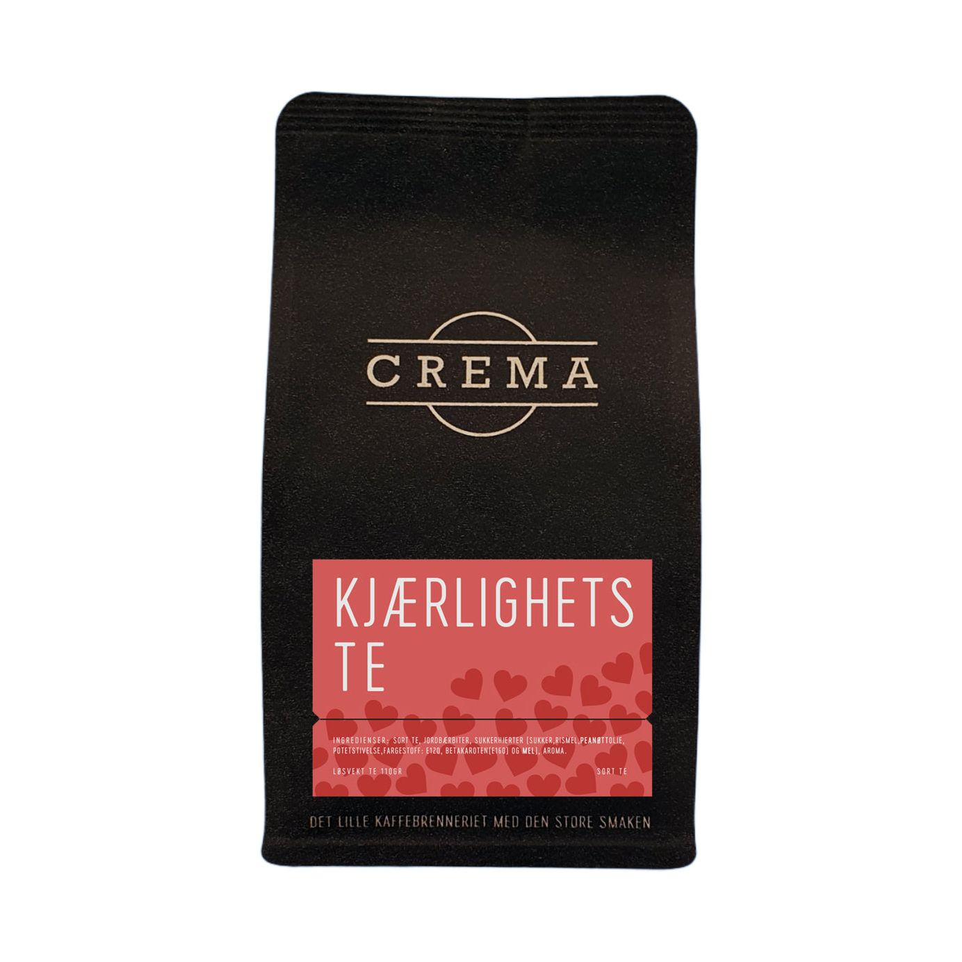 Kjærlighets-TE med røde hjerter