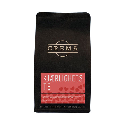 Kjærlighets-TE med røde hjerter