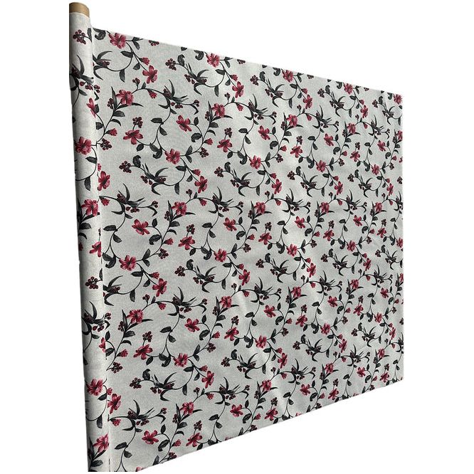 Voksduk - Røde blomster. Metervare