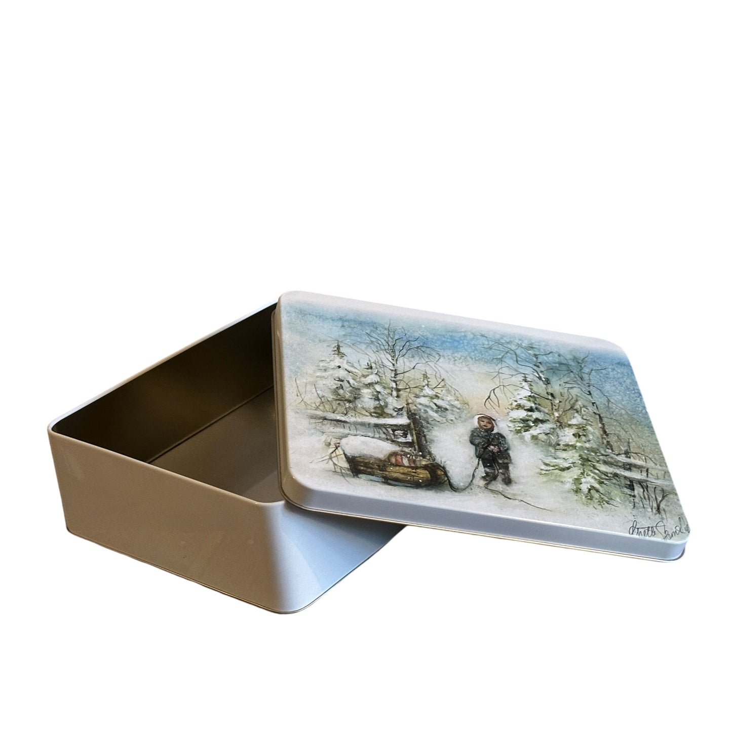 Bokser i metall "Blåtimen"