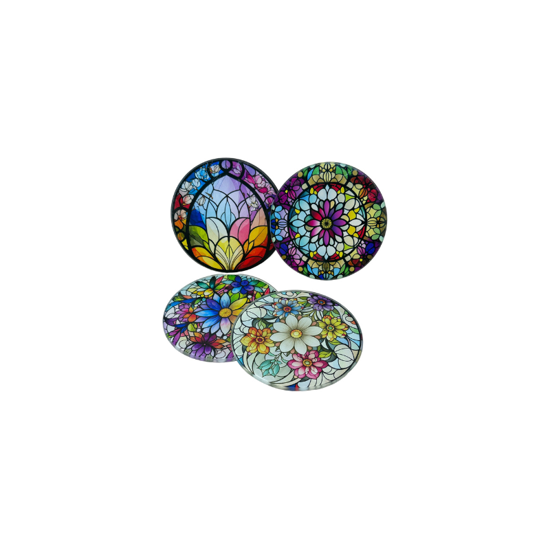 Glassbrikker (Coasters) - 4pk