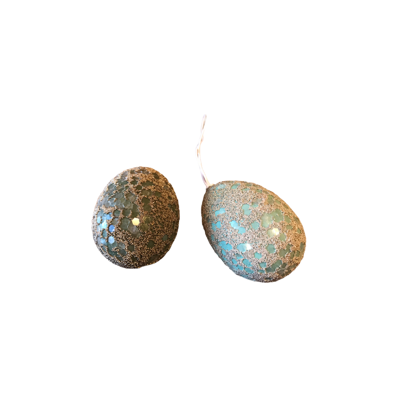 Egg med sølvperler