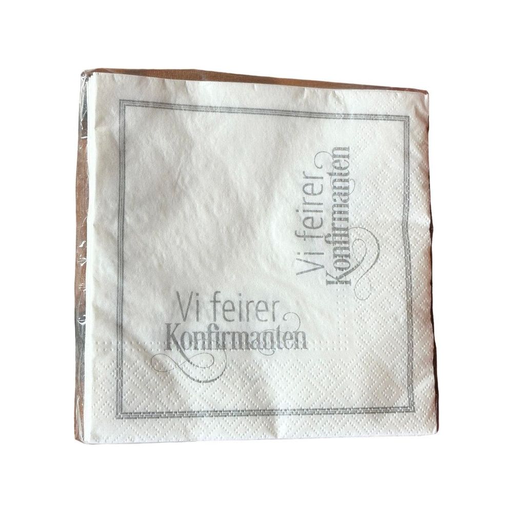 Servietter - Vi feirer konfirmanten