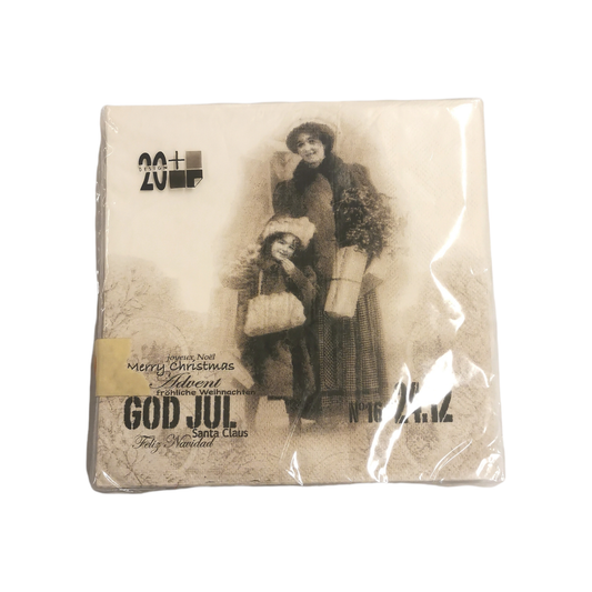 Servietter - God jul mor og datter