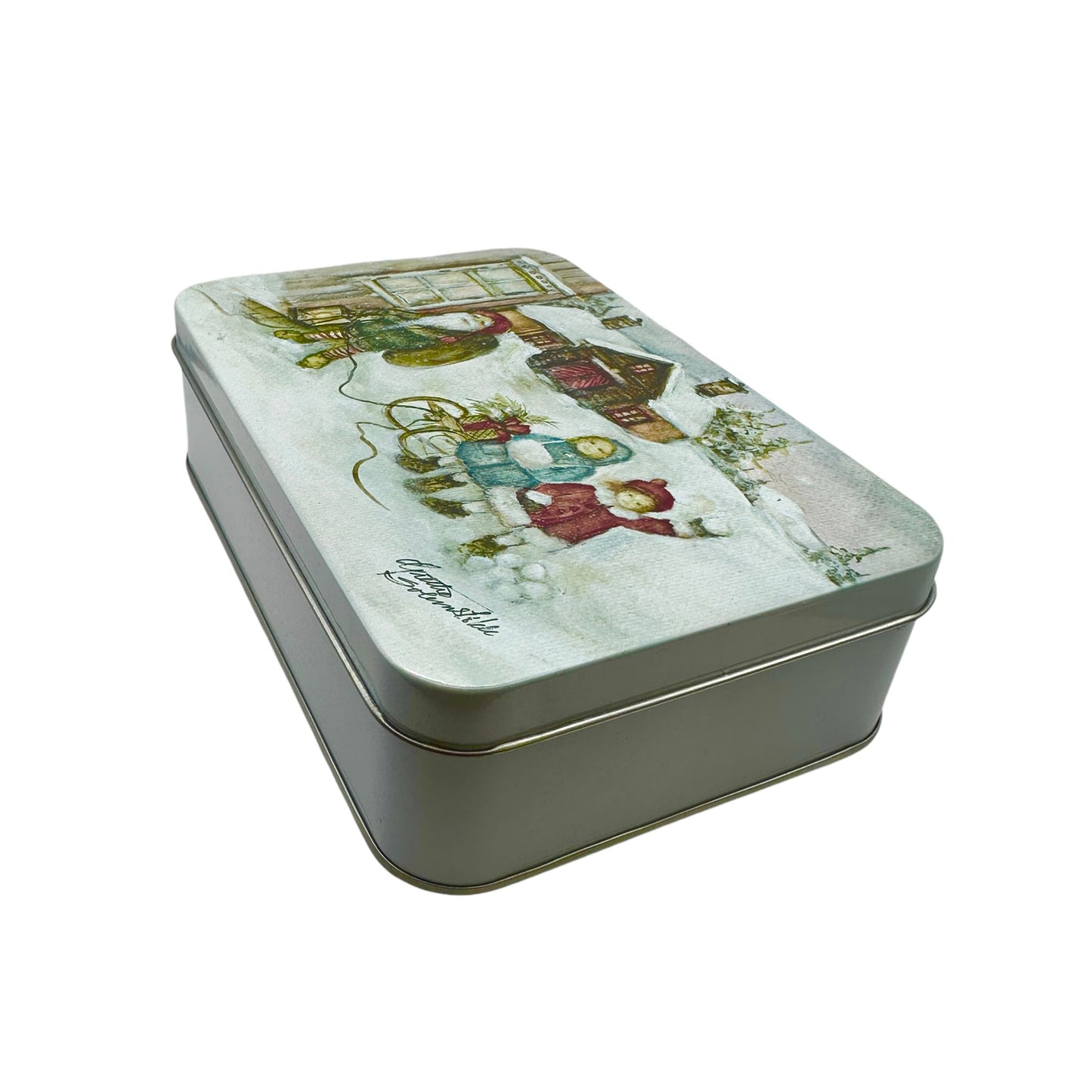 Kakebokser i metall "Nissebesøk"