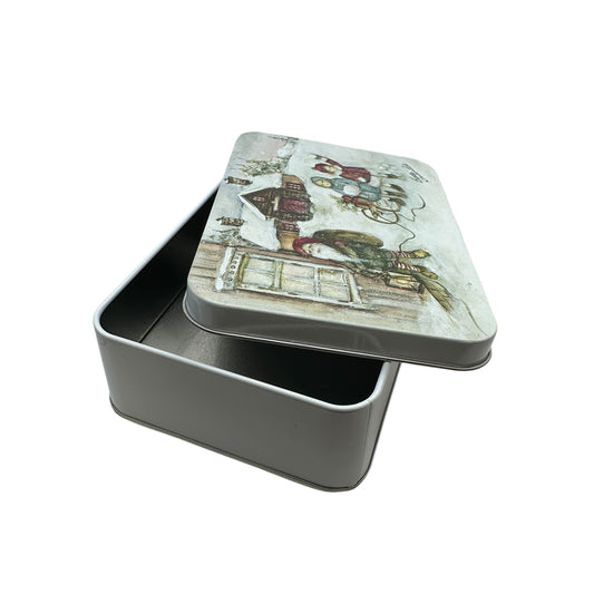 Kakebokser i metall "Nissebesøk"