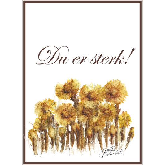 Kort med blomstermotiv,  doble m/ konvolutt