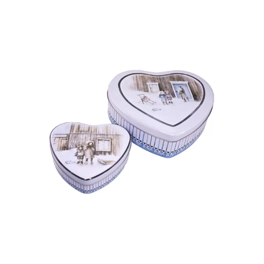 Kakeboks hjerteform sett - 2stk