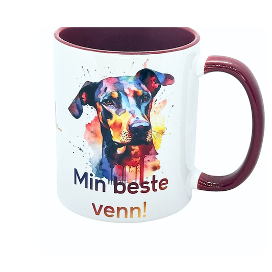 Krus m/hunderaser - Dobberman/Pinscher