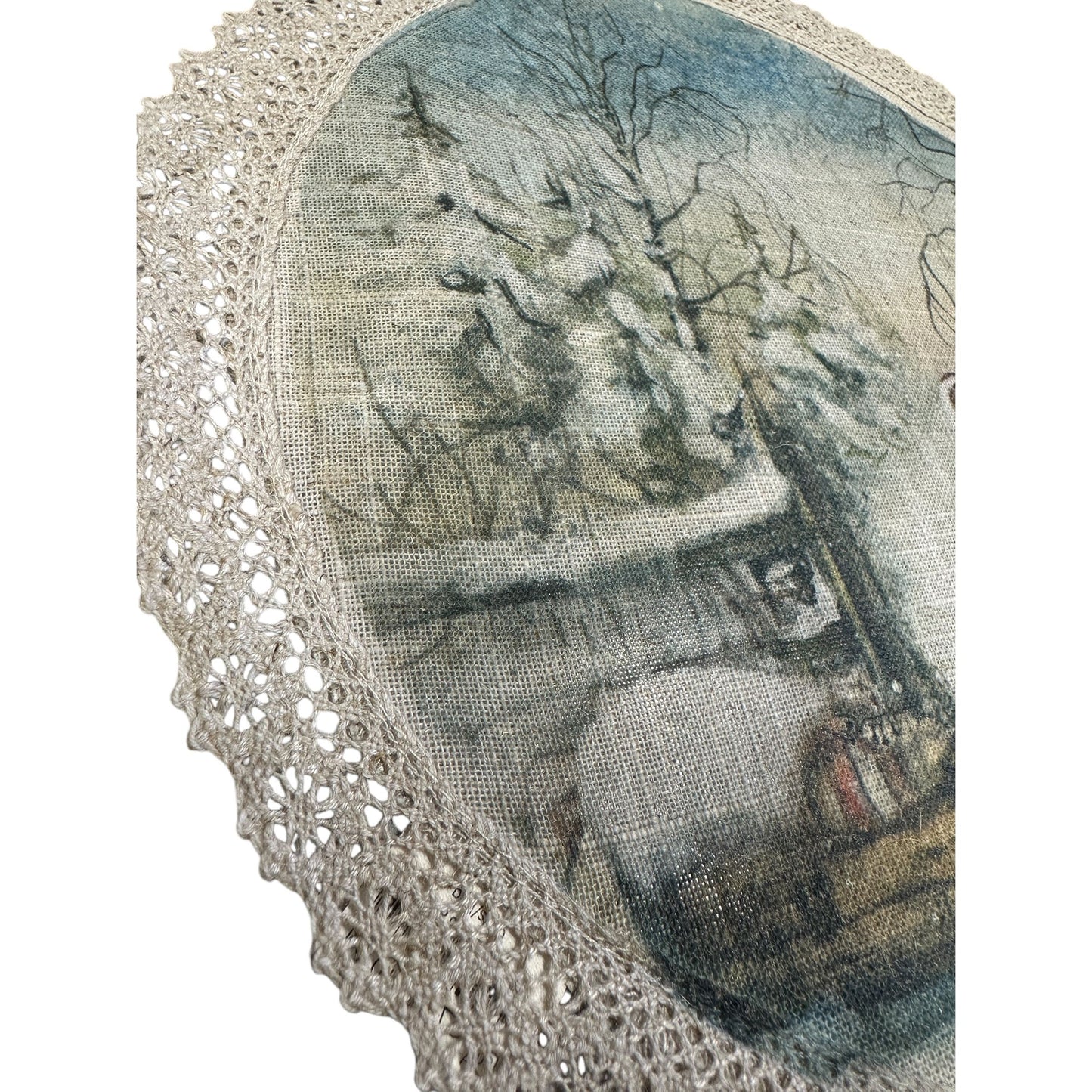 Brikke " Blåtimen" -Ø 30cm