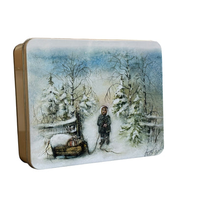 Bokser i metall "Blåtimen"