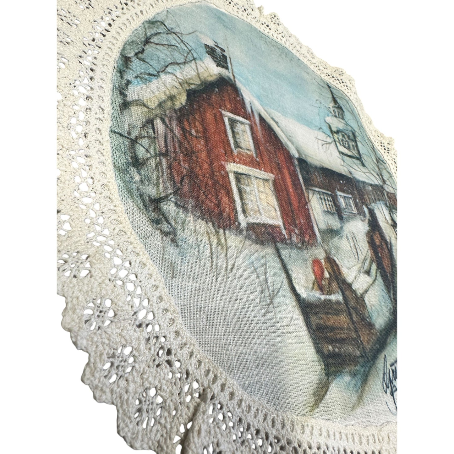 Brikke "Mormor på Røros" -Ø 30cm