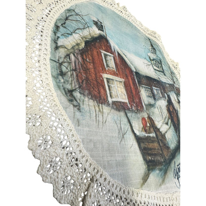 Brikke "Mormor på Røros" -Ø 30cm