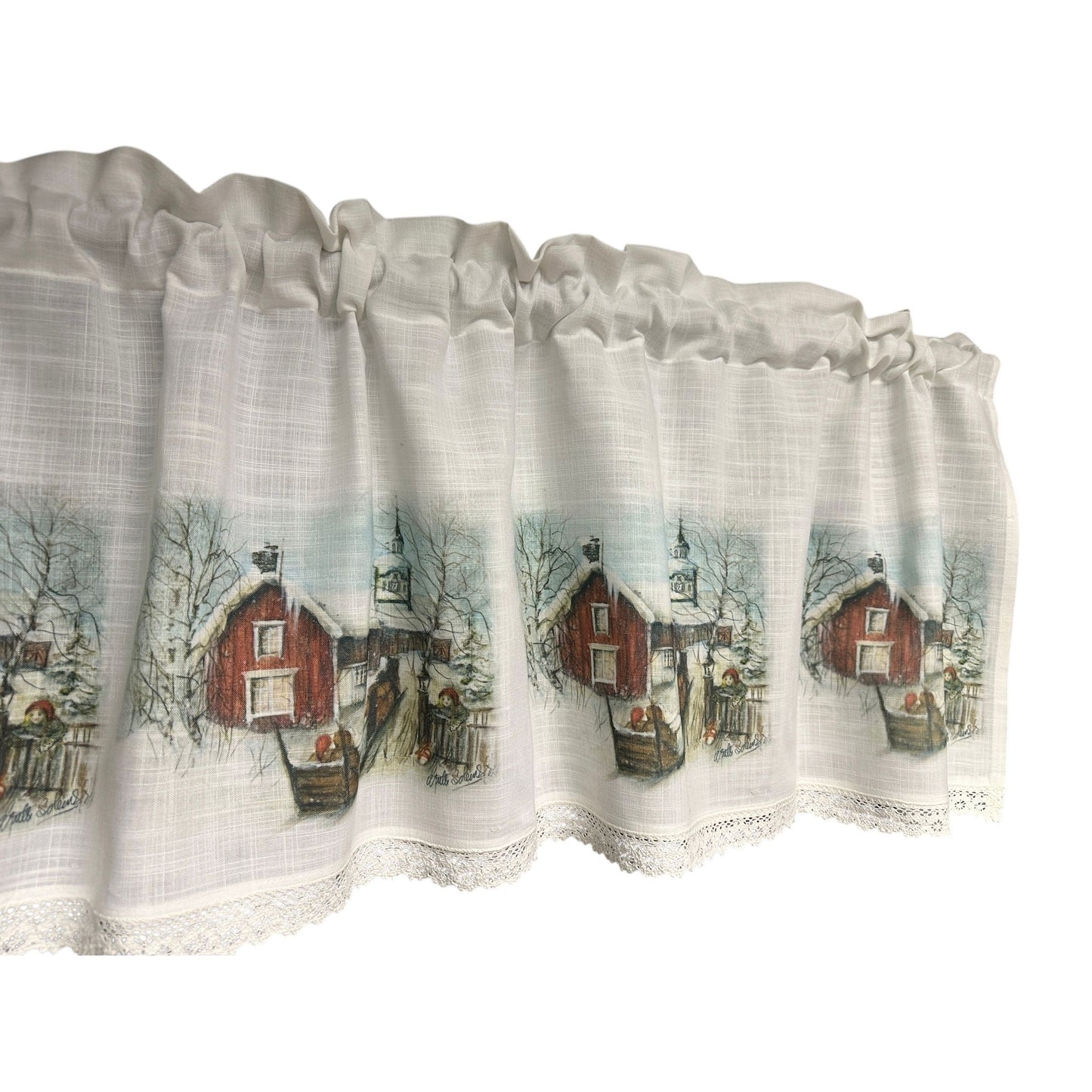 Gardinkappe "Mormor på Røros" METERVARE