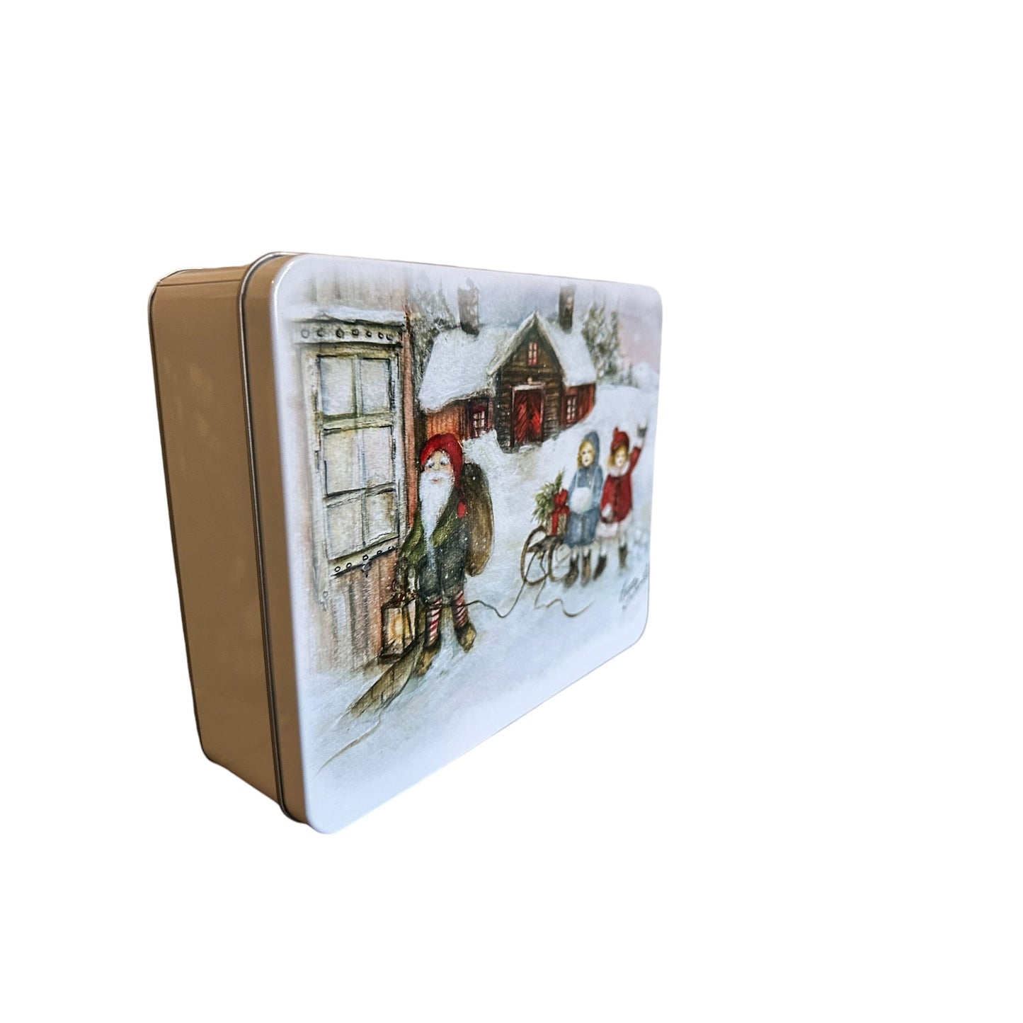 Kakebokser i metall "Nissebesøk"