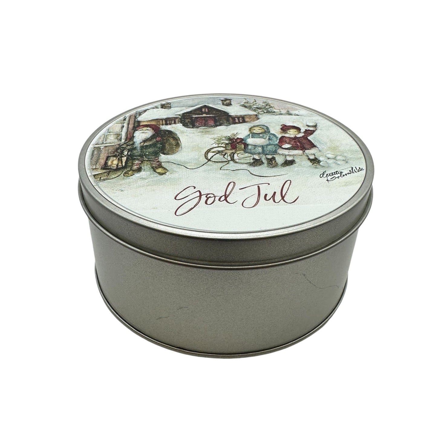 Kakebokser i metall "Nissebesøk"