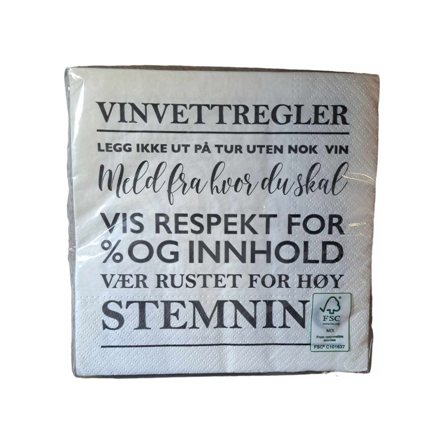 Servietter - Vinvettregler