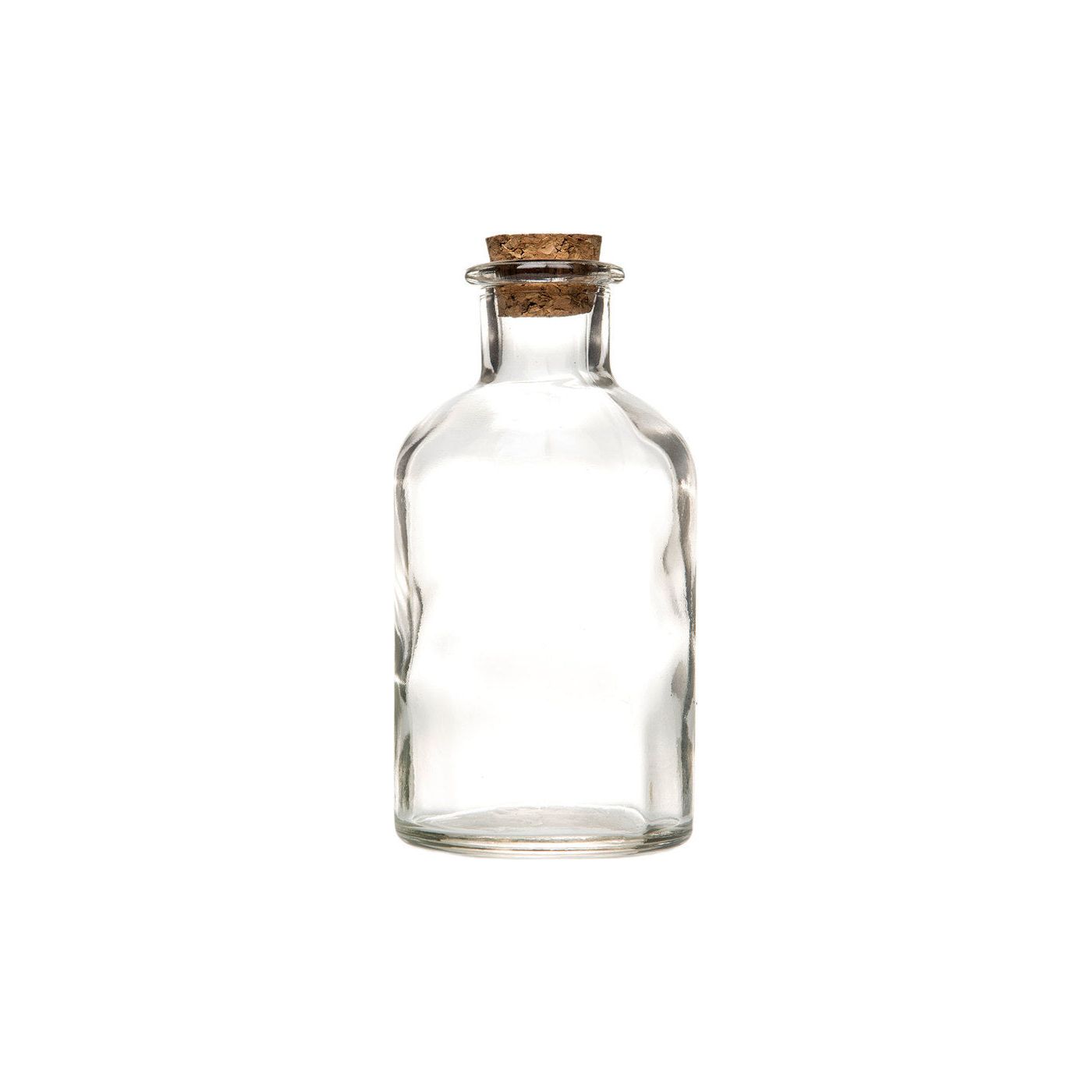 Glass flaske med kork topp