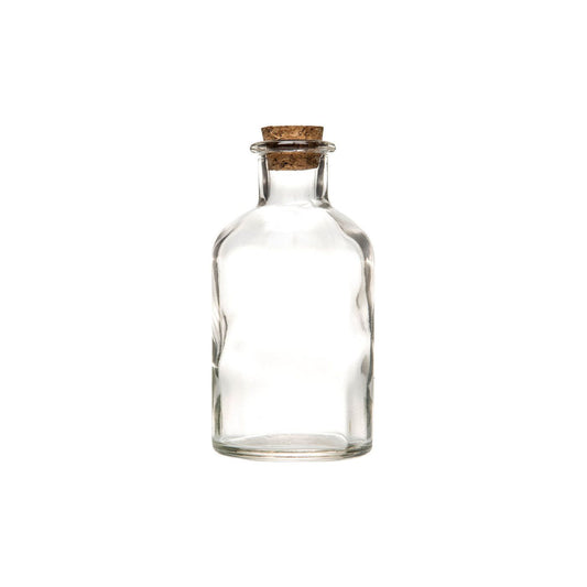 Glass flaske med kork topp
