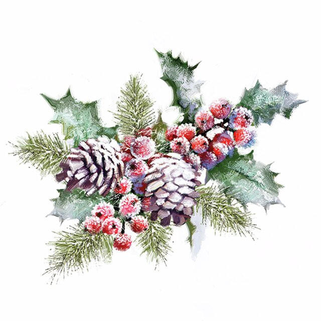 Servietter - Holly and Berries