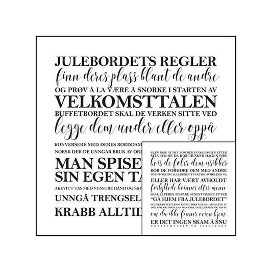 Servietter - Julebordets regler